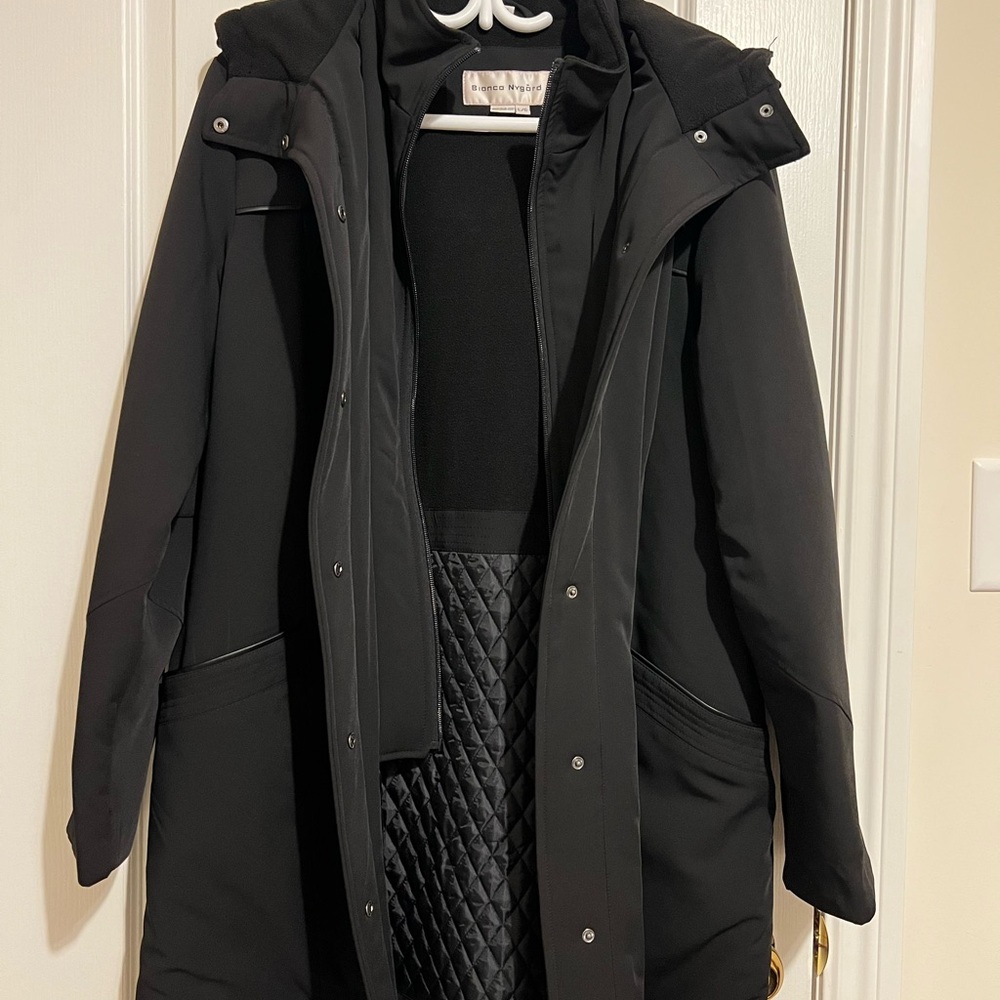 Women's Black Quilted winter warm Jacket